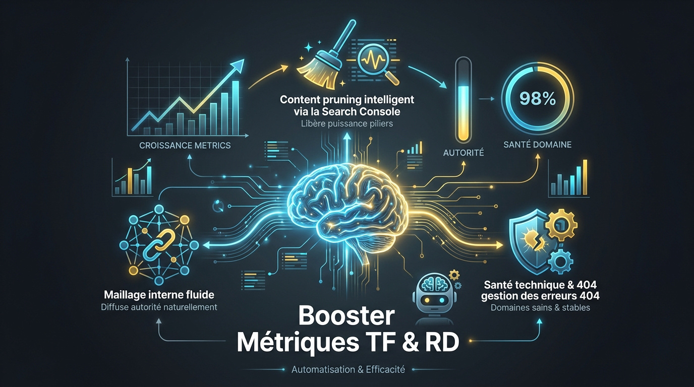 Optimisation des métriques Trust Flow et Domain Rating par intelligence artificielle pour le SEO